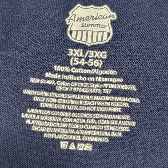 American Summer Dark Blue Unisex Tee "Texas/Not Texas" Map - Size 3XL (54-56) - Picture 4 of 4